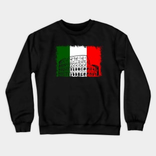 Rome Italy Flag Splatter Crewneck Sweatshirt